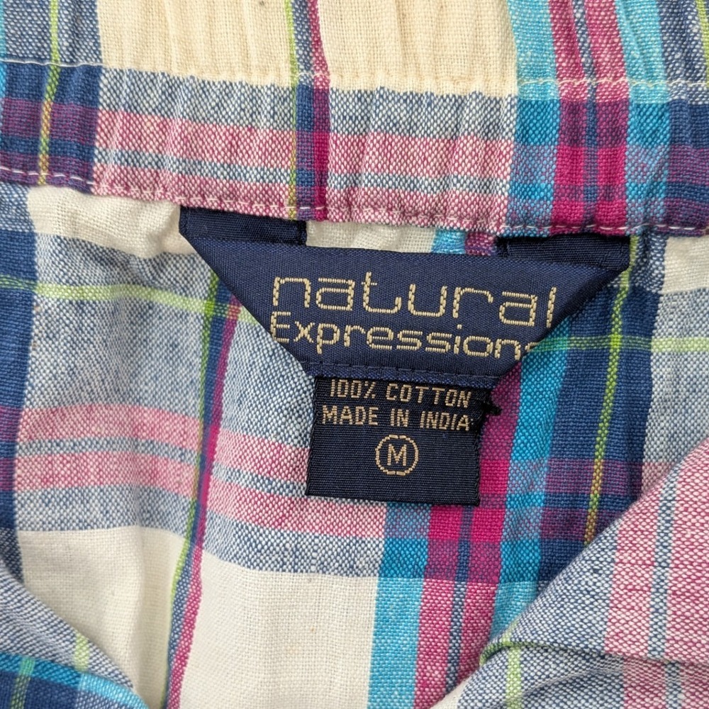 Natural Expressions VTG Plaid MidiSkirt '80s Preppy Academia Cottagecore Prairie - Picture 5 of 8